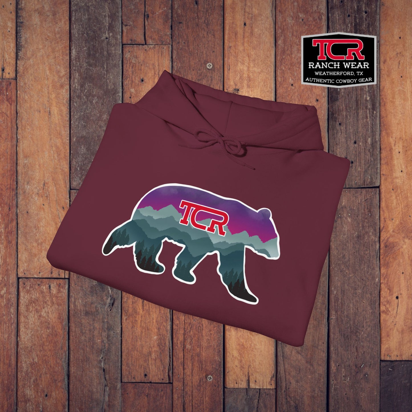 TCR High Country Bear Hoodie - Maroon
