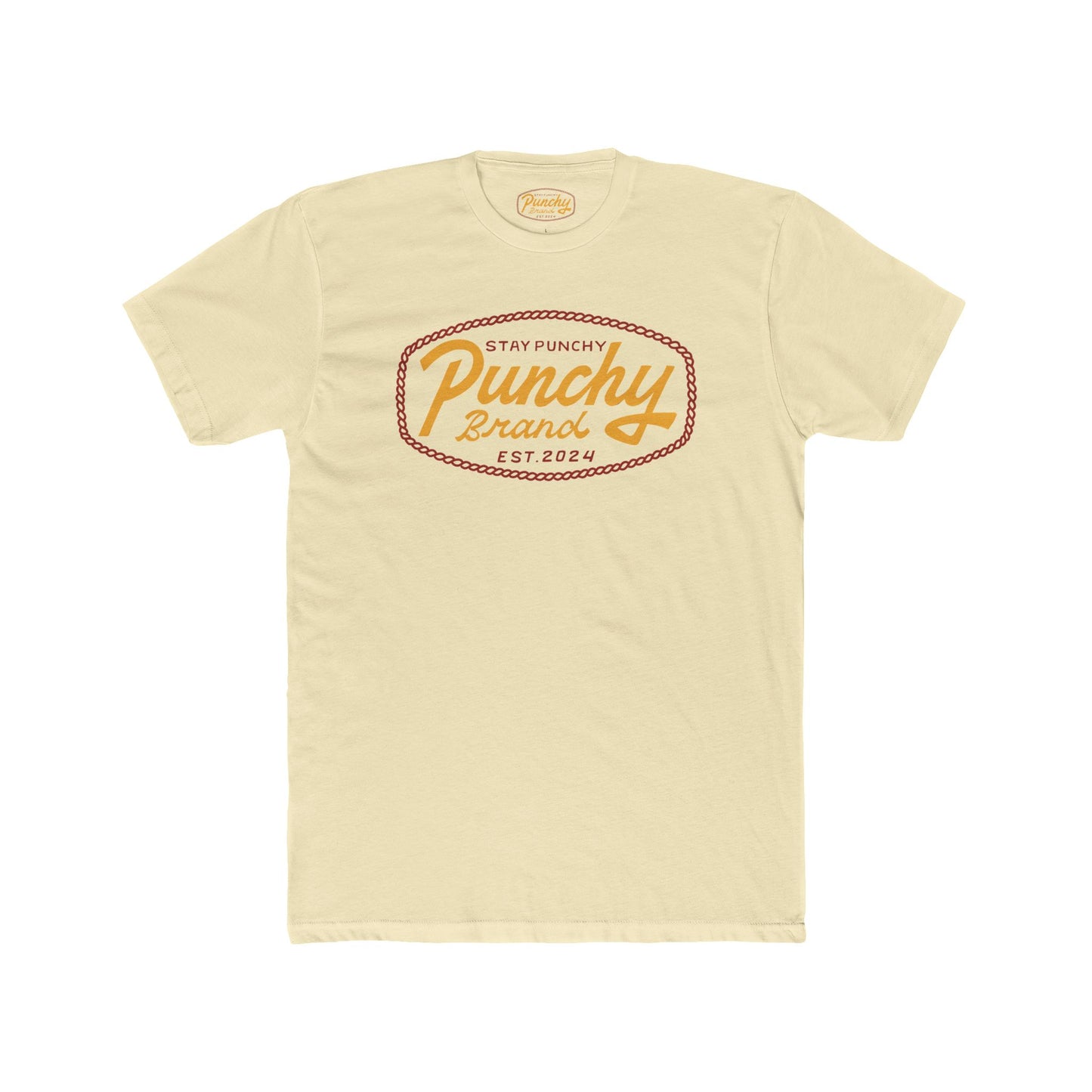 Stay Punchy Rope Logo Tee – Natural