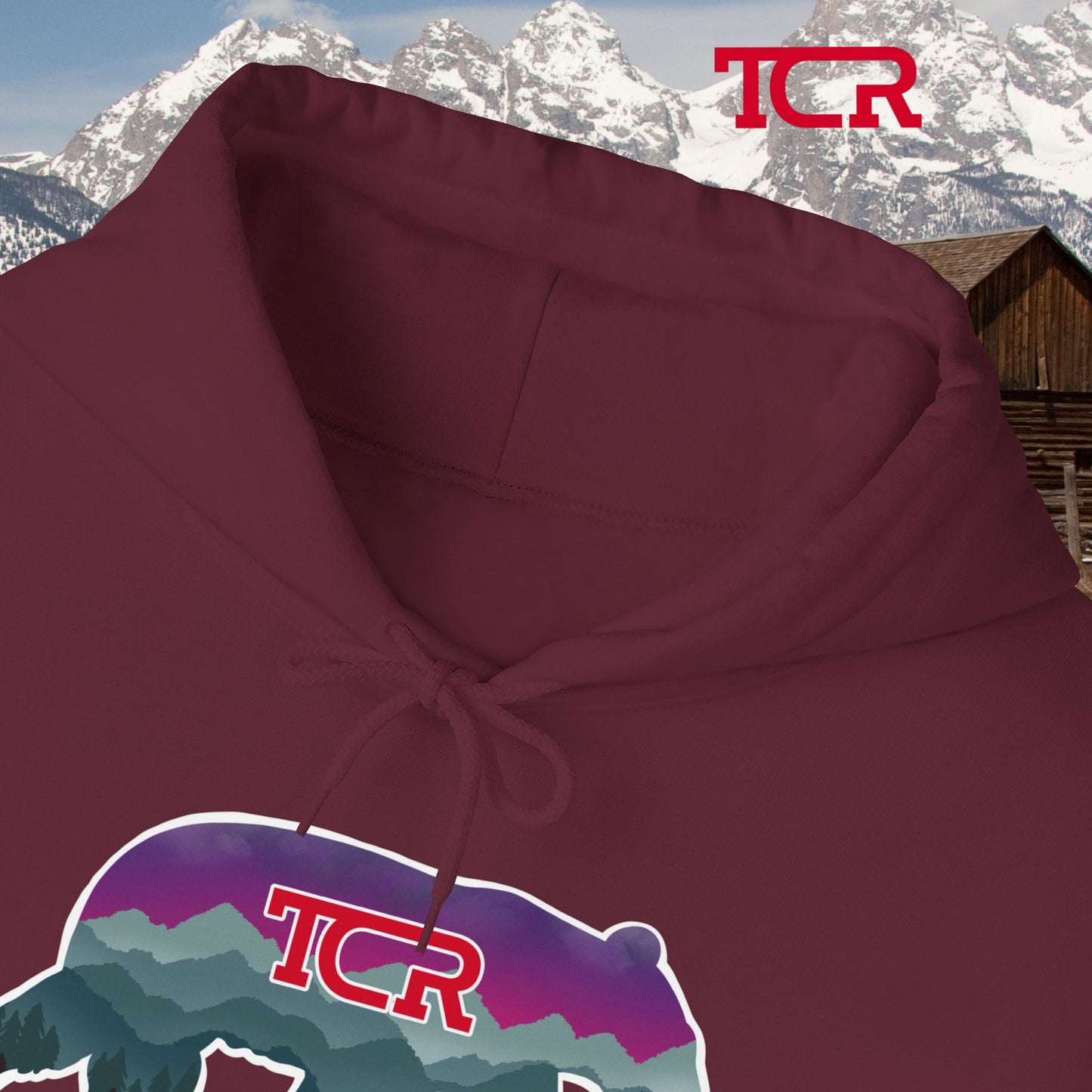 TCR High Country Bear Hoodie - Maroon