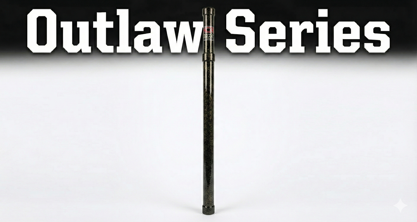 Goat String Tube, Outlaw Series — Black and Gold Flake