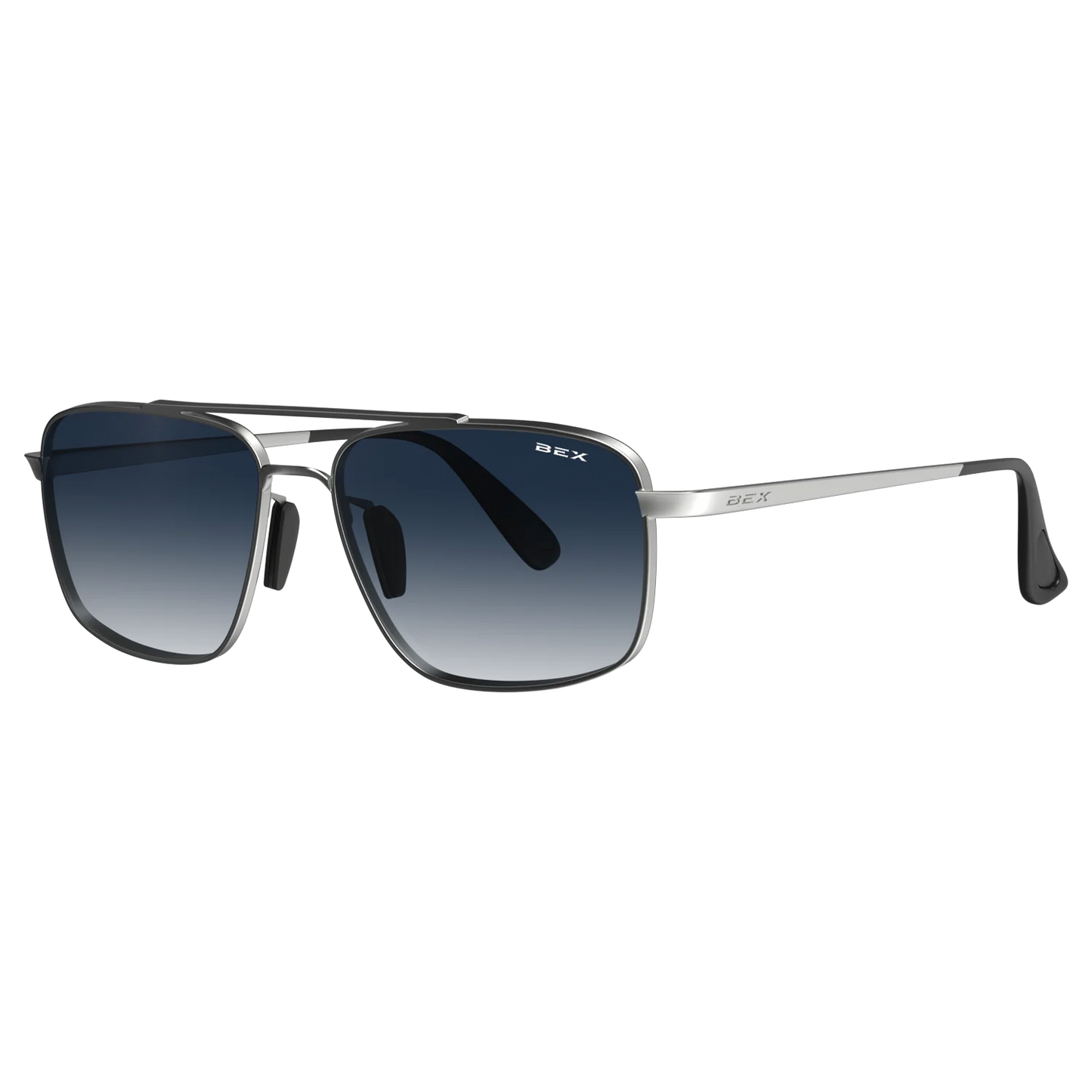 BEX Accel – Matte Silver / Sapphire