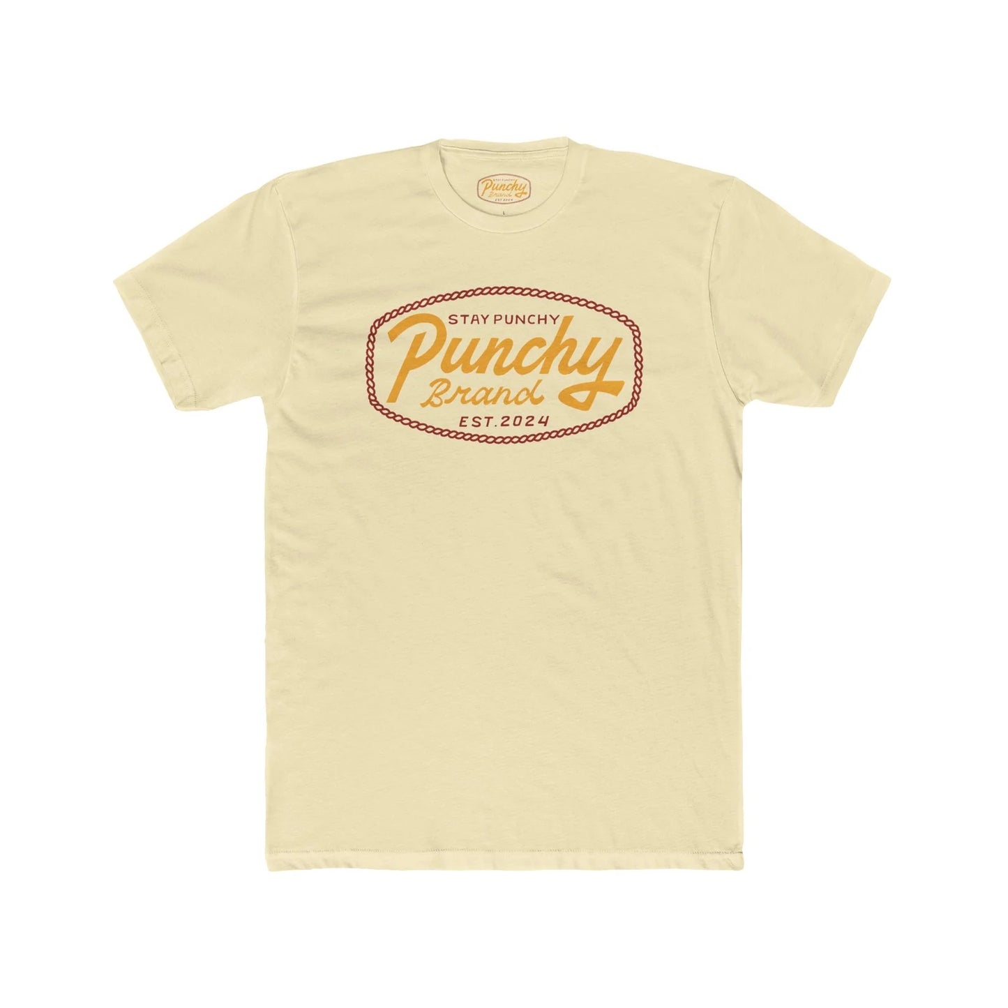 Stay Punchy Rope Logo Tee – Natural