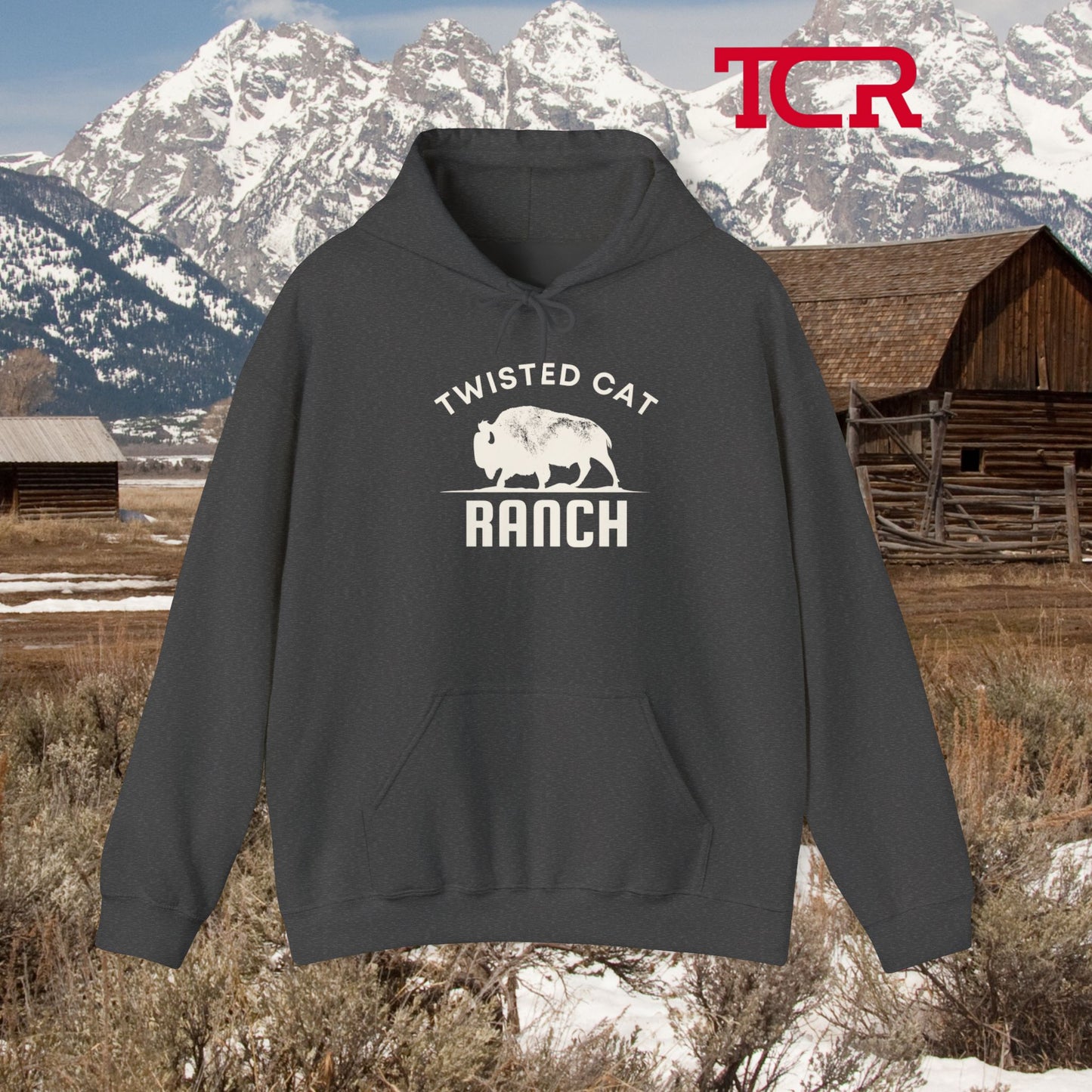 Twisted Cat Ranch Hoodie - Charcoal