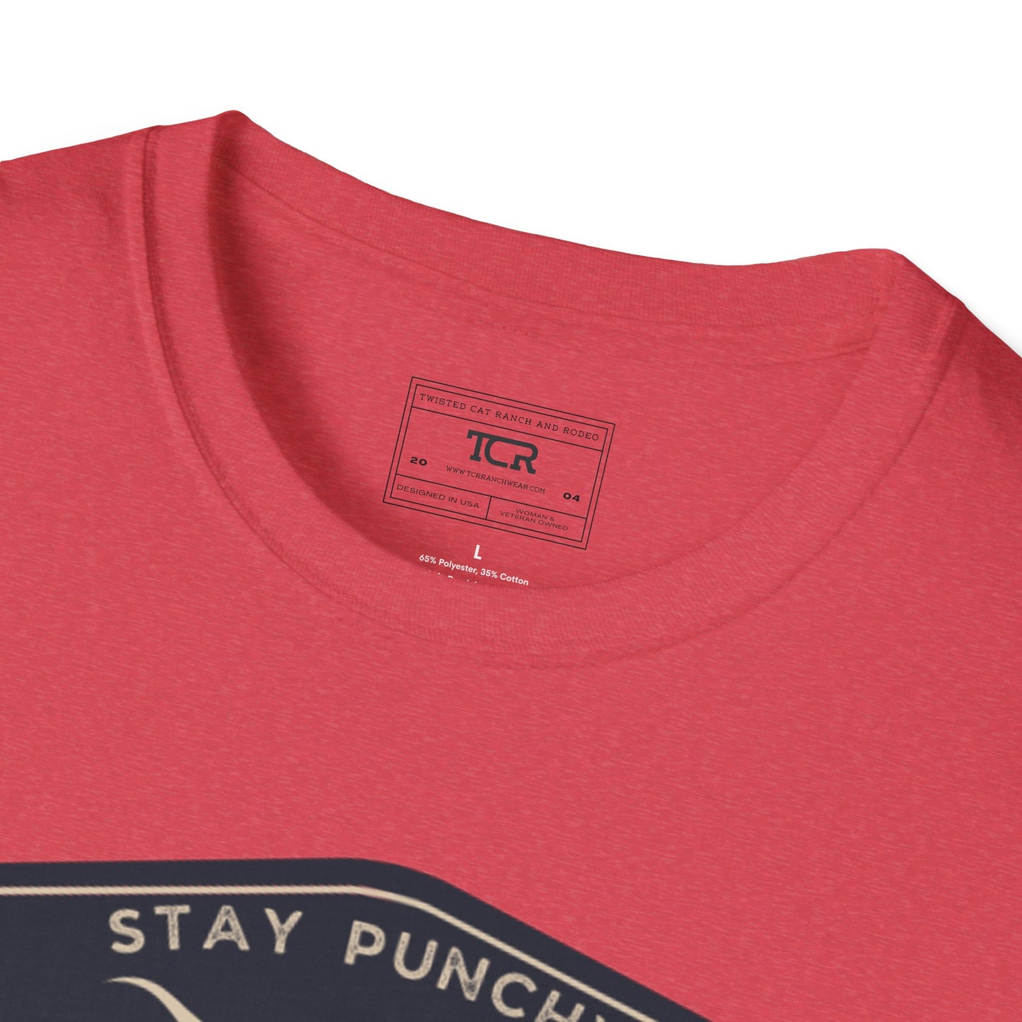 TCR Ranch Wear "Stay Punchy" Patch Tee, Red