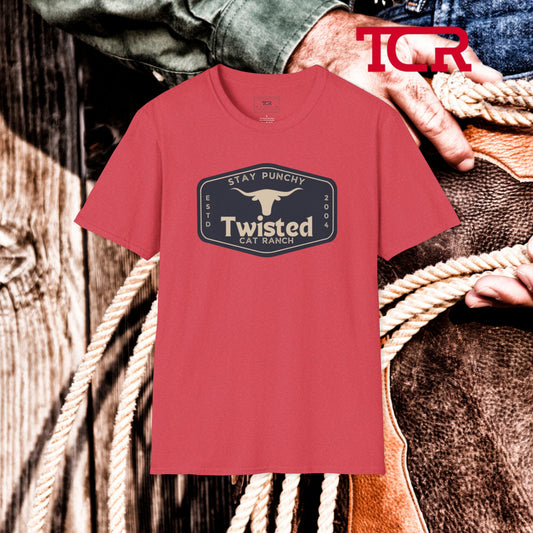 TCR Ranch Wear "Stay Punchy" Patch Tee, Red