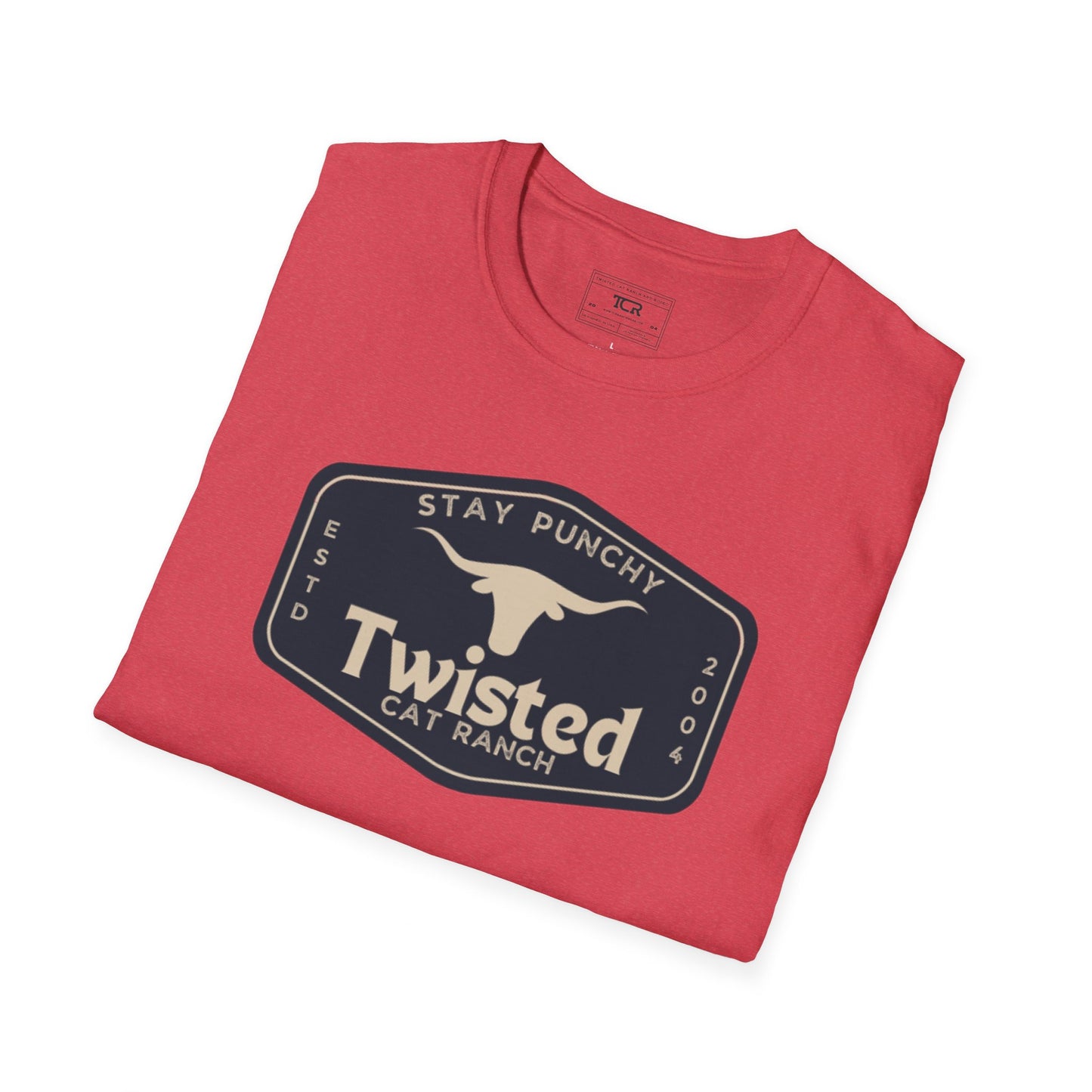 TCR Ranch Wear "Stay Punchy" Patch Tee, Red