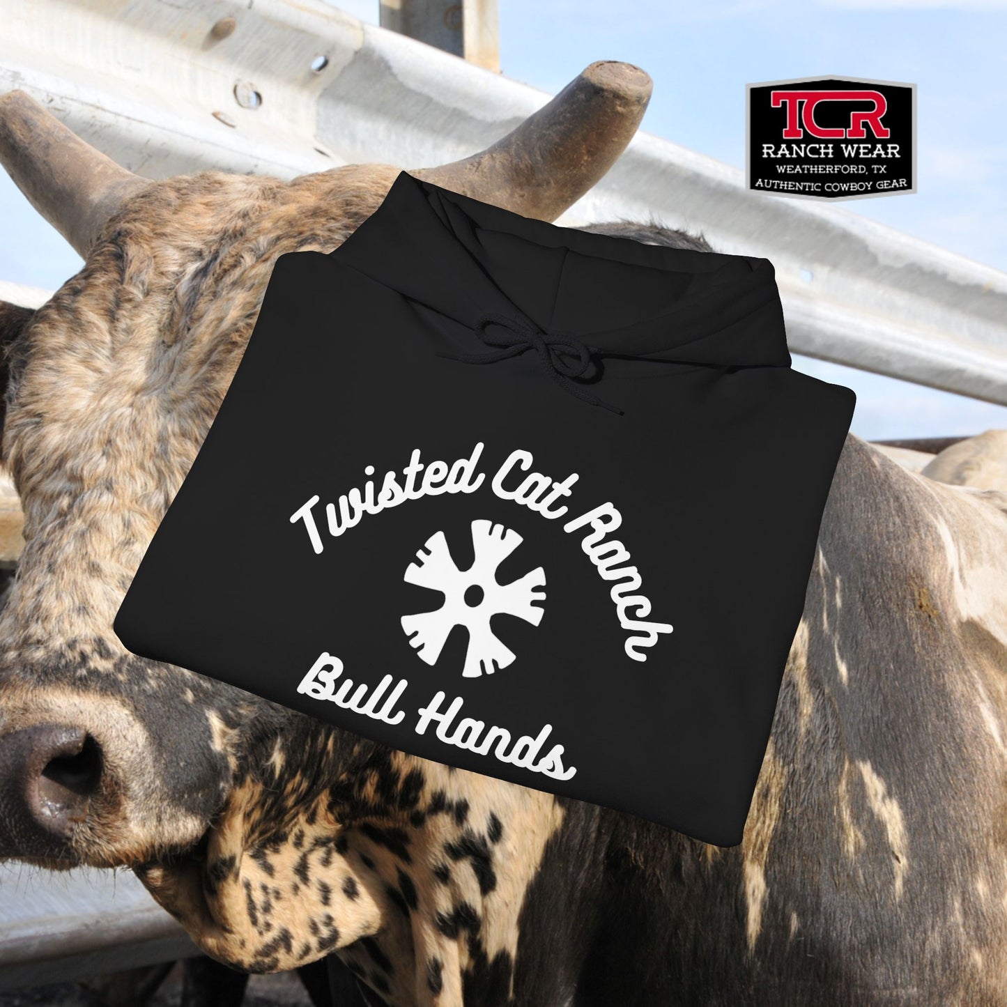 Bull Hands Hoodie – Twisted Cat Ranch Exclusive