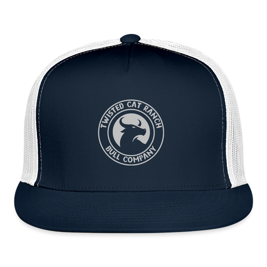 Twisted Cat Ranch Bull Company Trucker Cap - navy/white