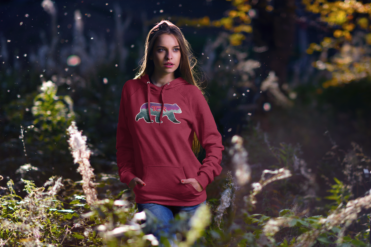 TCR High Country Bear Hoodie - Maroon