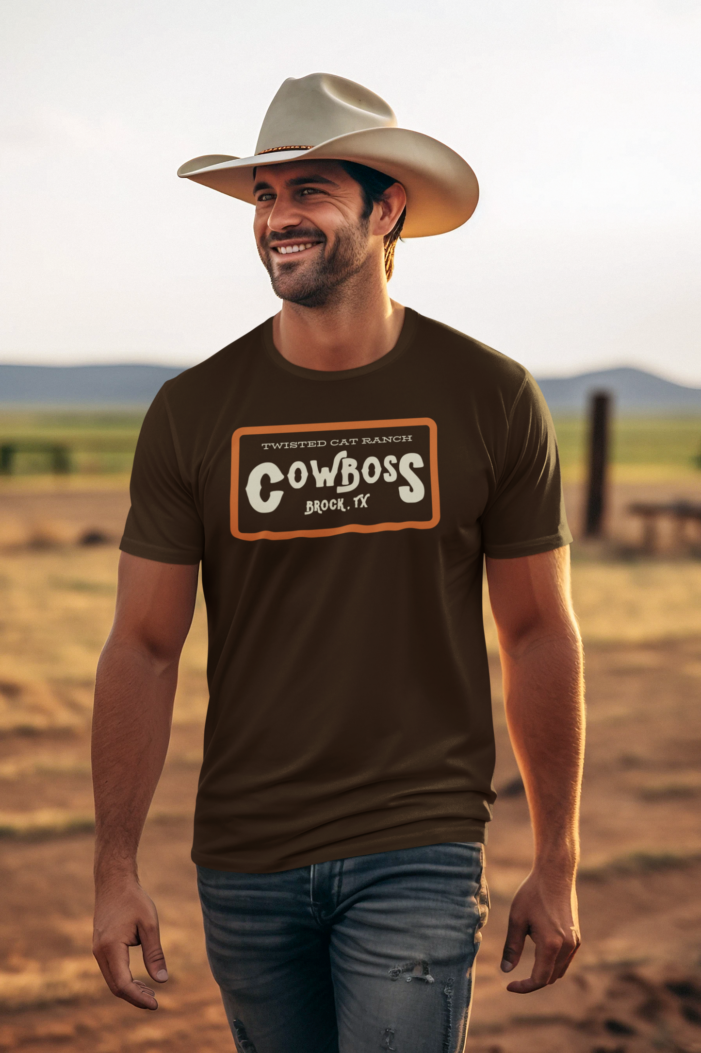 'Cowboss' T-Shirt - Twisted Cat Ranch