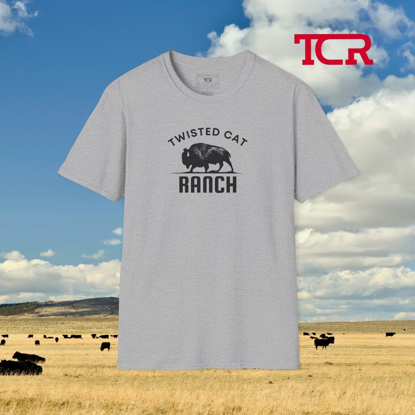 TCR Ranch Wear "Bison" Tee, Gray