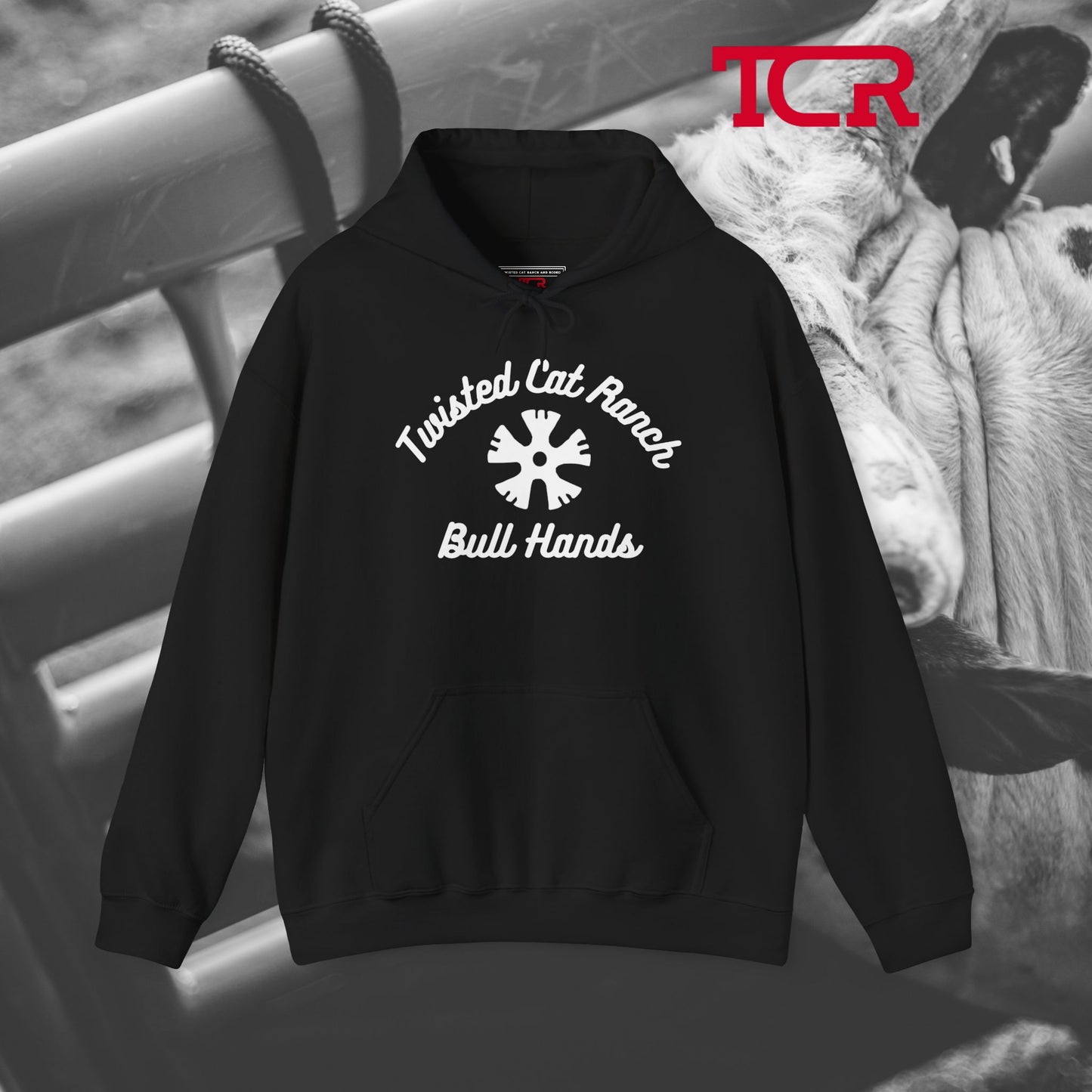 Bull Hands Hoodie – Twisted Cat Ranch Exclusive