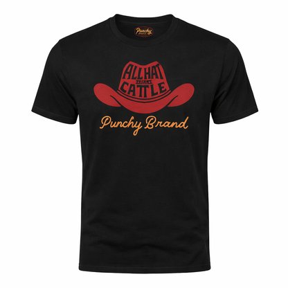 Punchy Brand™ “All Hat All Cattle” Tee – Black