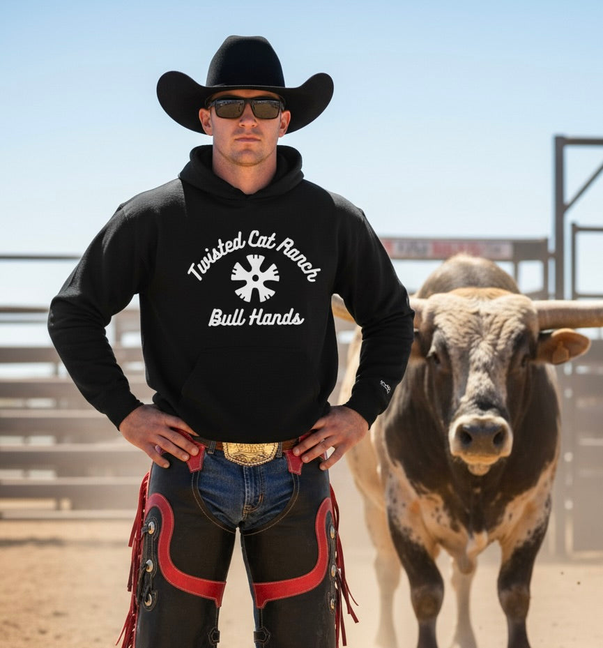 Bull Hands Hoodie – Twisted Cat Ranch Exclusive