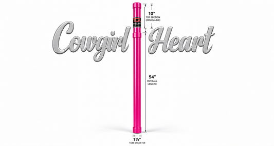 Cowgirl Heart — Berry Pink Goat String Tube