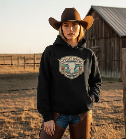 Punchy Brand Longhorn Hoodie — Black