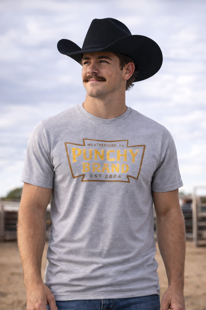 Punchy Brand™ Weatherford Tee – Heather Grey