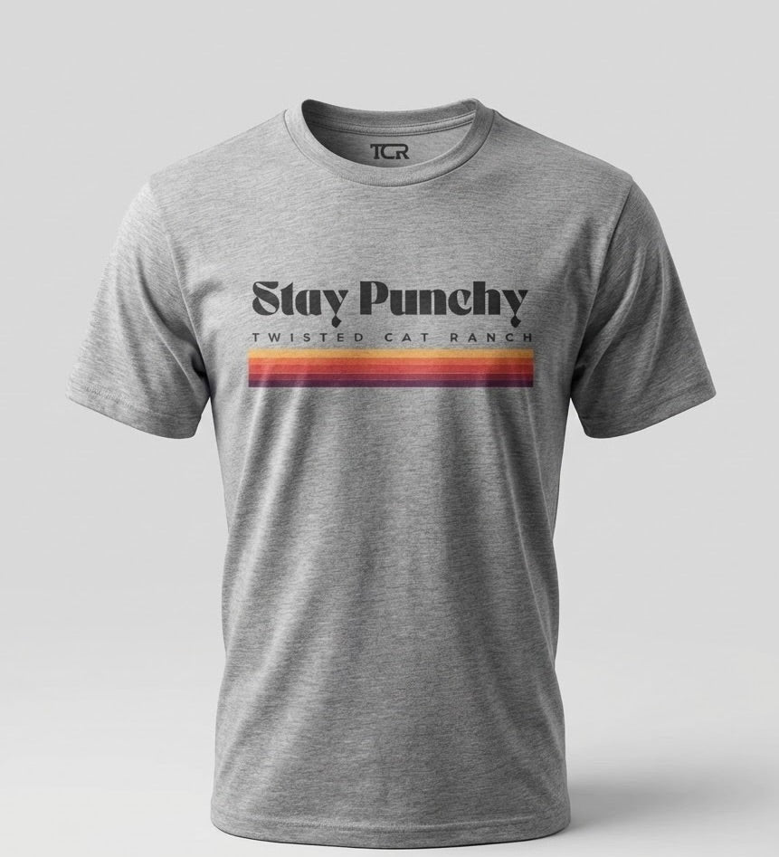 Stay Punchy Tee — Heather Gray