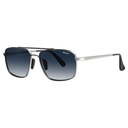 BEX Accel – Matte Silver / Sapphire