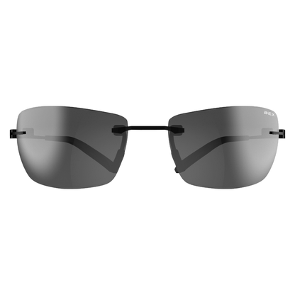 BEX Fynnland X Rimless Sunglasses – Black / Gray / Silver