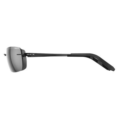 BEX Fynnland X Rimless Sunglasses – Black / Gray / Silver
