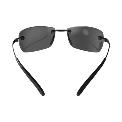 BEX Fynnland X Rimless Sunglasses – Black / Gray / Silver