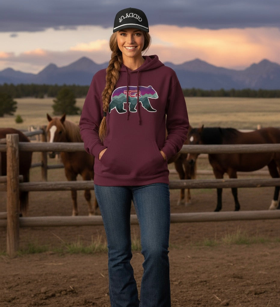TCR High Country Bear Hoodie - Maroon