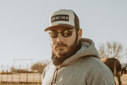 BEX Fynnland X Rimless Sunglasses – Black / Gray / Silver
